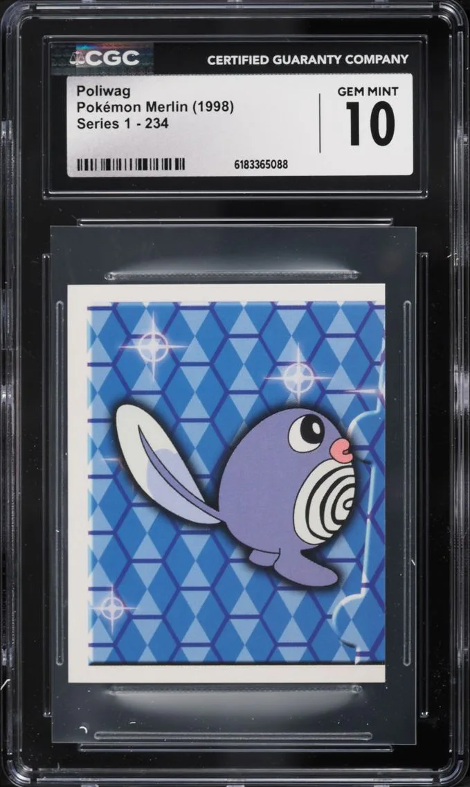 1998 #234 Poliwag CGC 10 Pokemon Merlin Series 1