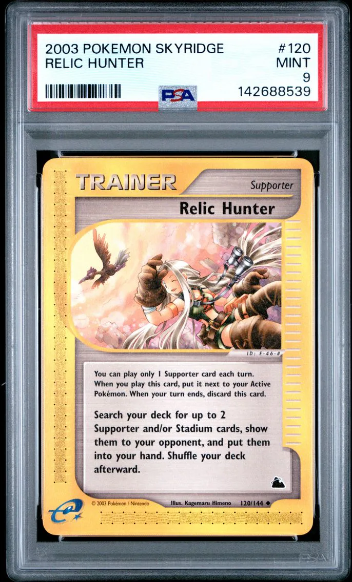 2003 #120 Relic Hunter PSA 9 Skyridge Pokemon