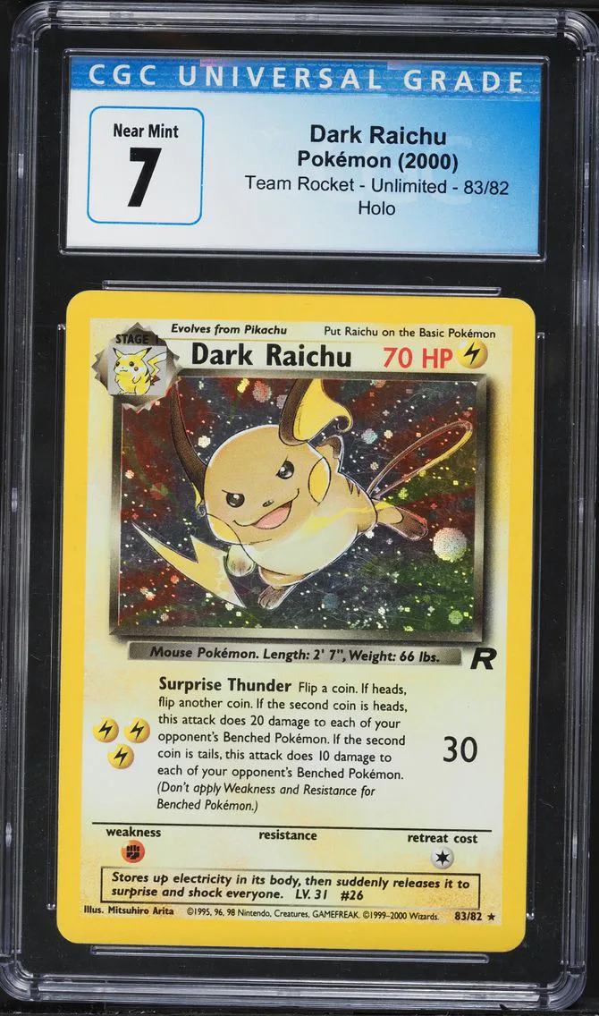 2000 #83 Dark Raichu-Holo CGC 7 Rocket Pokemon