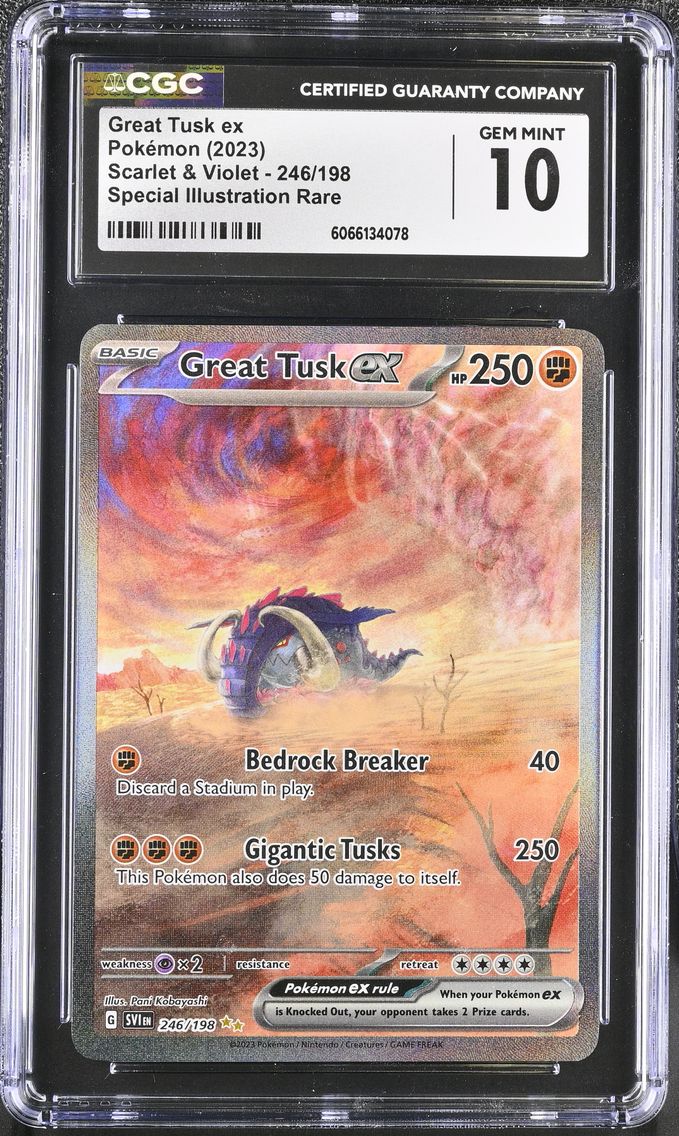 2023 #246 Great Tusk ex CGC 10 Scarlet & Violet - SV1EN - English