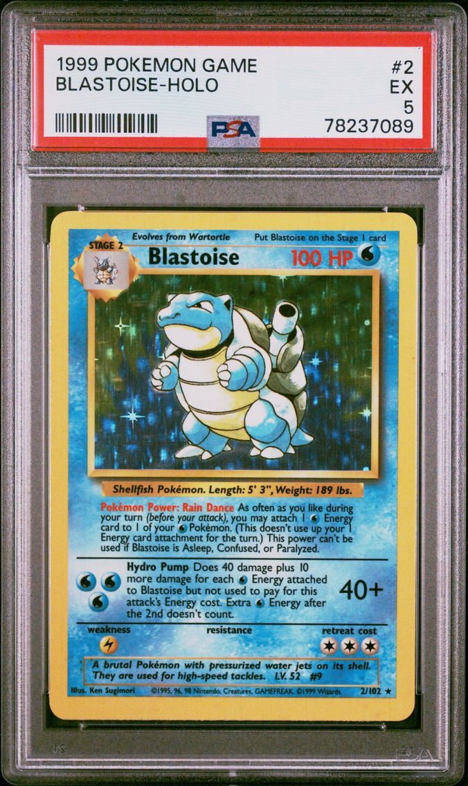 1999 #2 Blastoise-Holo PSA 5 Game