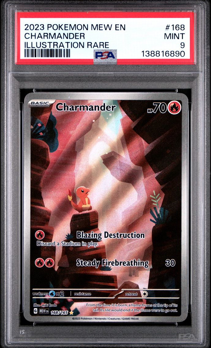 2023 #168 Charmander PSA 9 Mew EN-151