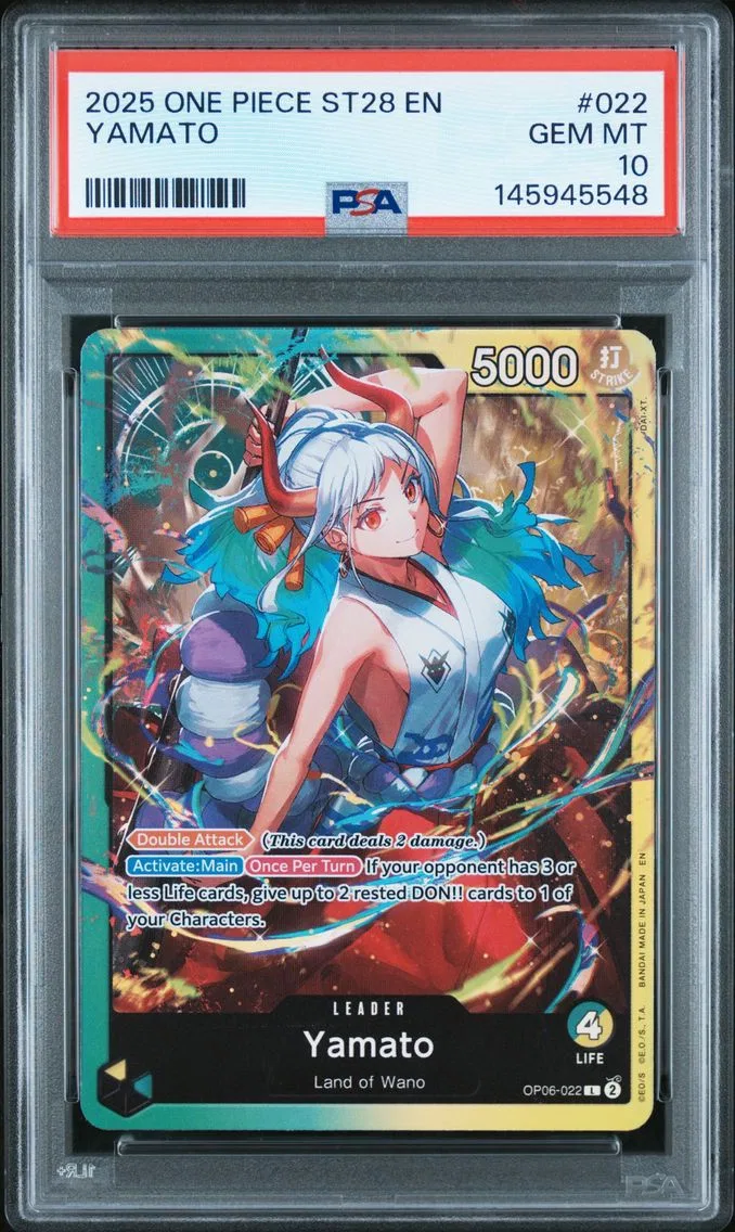 2025 #022 Yamato PSA 10 One Piece Starter Deck ST28-Green/Yellow Yamato