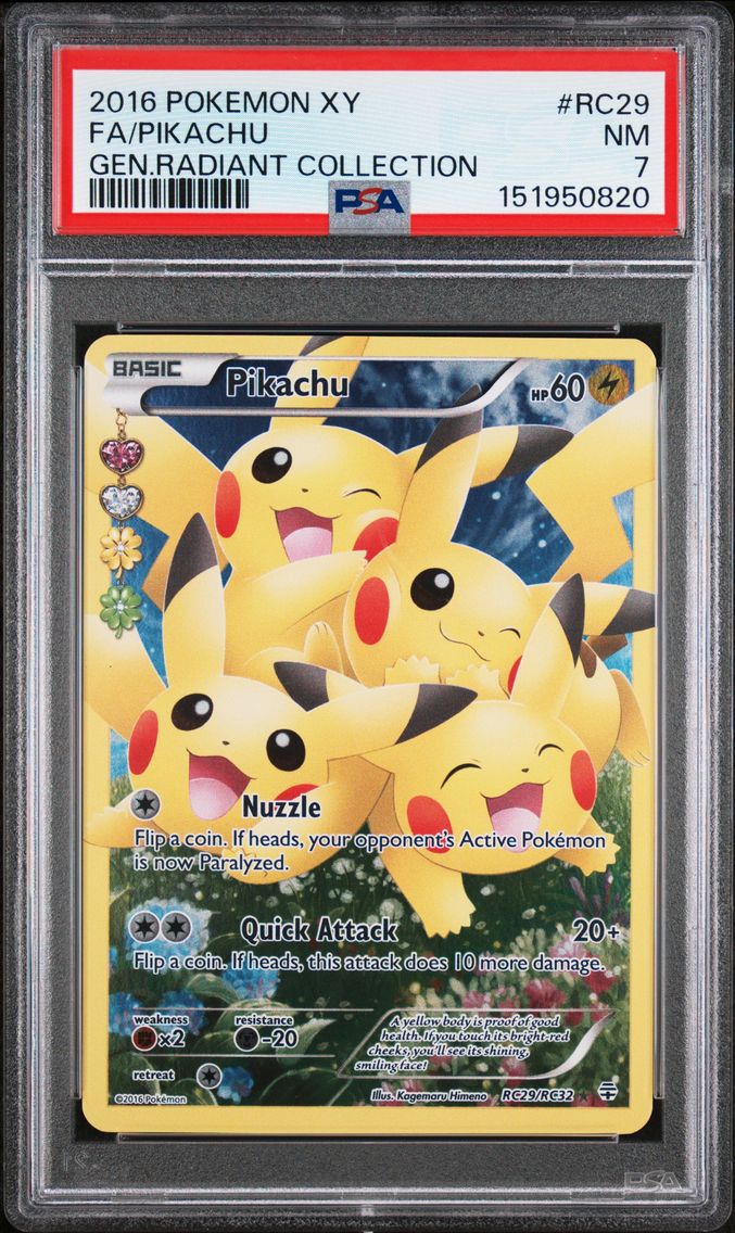2016 #RC29 Full Art/Pikachu PSA 7 XY Generations Radiant Collection Pokemon