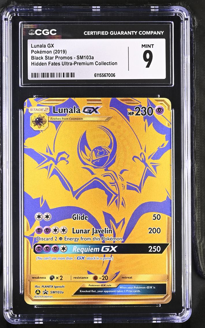 2019 #SM103a Lunala GX CGC 9 Hidden Fates Ultra-Premium Collection Holo Black Star Promos - Sun & Moon - English Pokemon