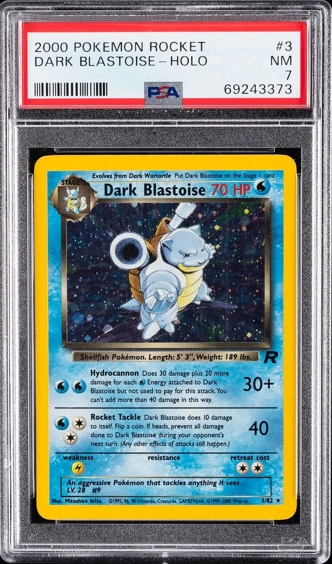 2000 #3 Dark Blastoise-Holo PSA 7 Rocket Pokemon
