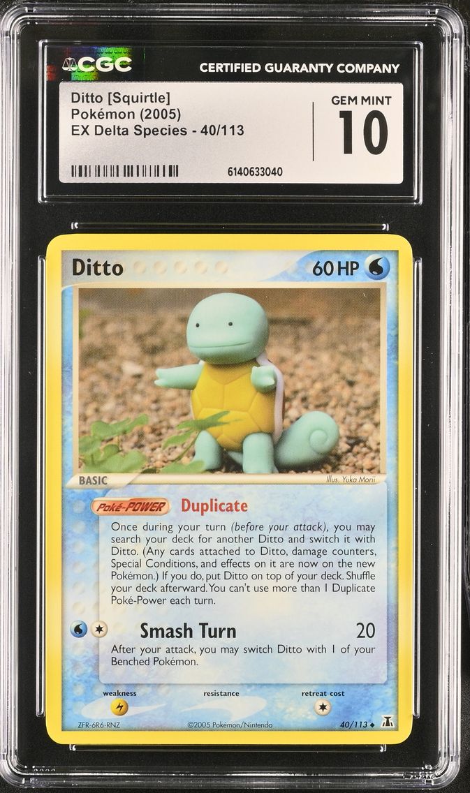 2005 #40 Ditto [Squirtle] CGC 10 EX Delta Species - English