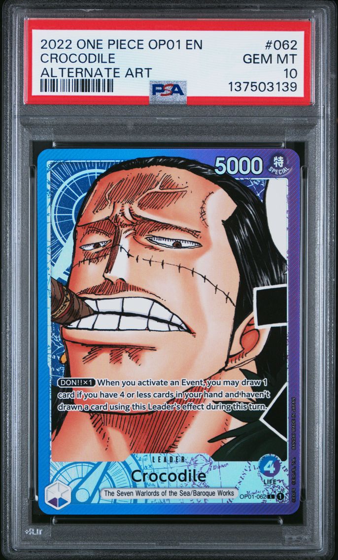 2022 #062 Crocodile PSA 10 One Piece OP01-Romance Dawn
