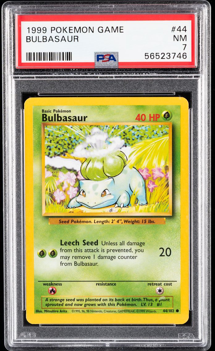 1999 #44 Bulbasaur PSA 7 Game Pokemon