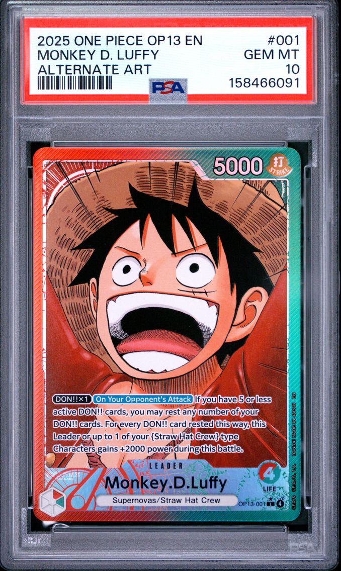 2025 #001 Monkey D. Luffy PSA 10 One Piece OP13-Carrying on His Will