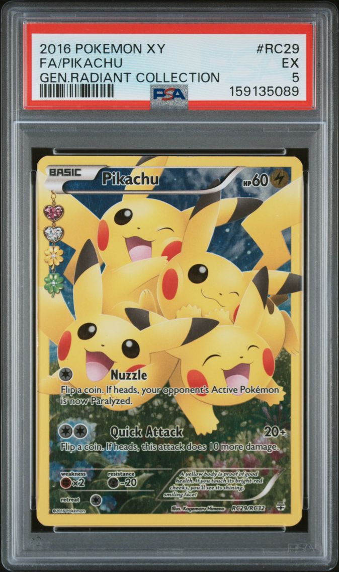 2016 #RC29 Full Art/Pikachu PSA 5 XY Generations Radiant Collection