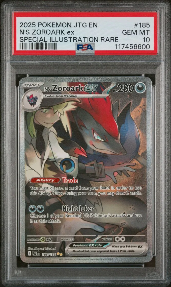 2025 #185 N's Zoroark EX PSA 10 Jtg EN-Journey Together