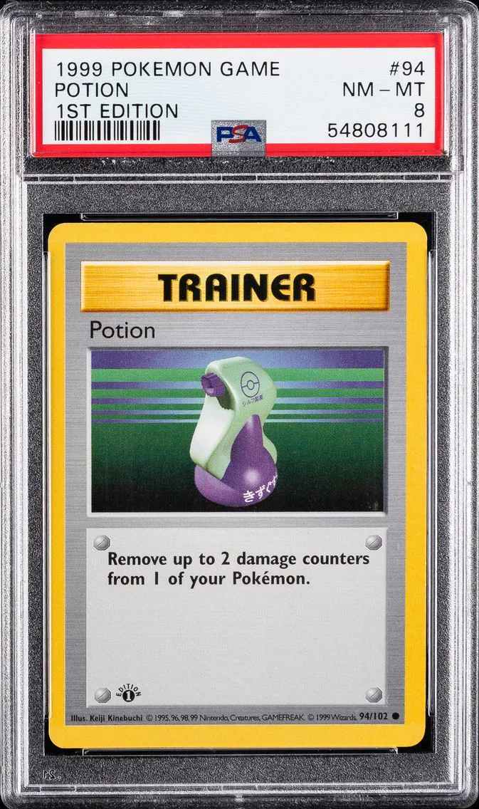 1999 #94 Potion 1st Edition PSA 8 Game Pokemon