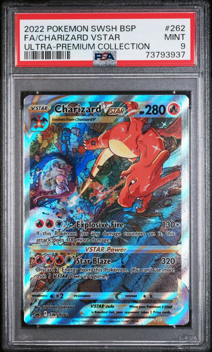 2022 #262 Full Art/Charizard Vstar PSA 9 Swsh Black Star Promo