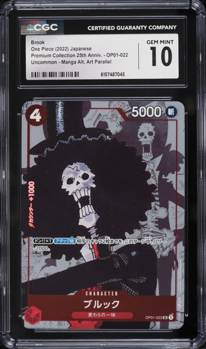 2022 #OP01-022 Manga Art Brook CGC 10 PRISTINE Premium 25th Anniversary One Piece