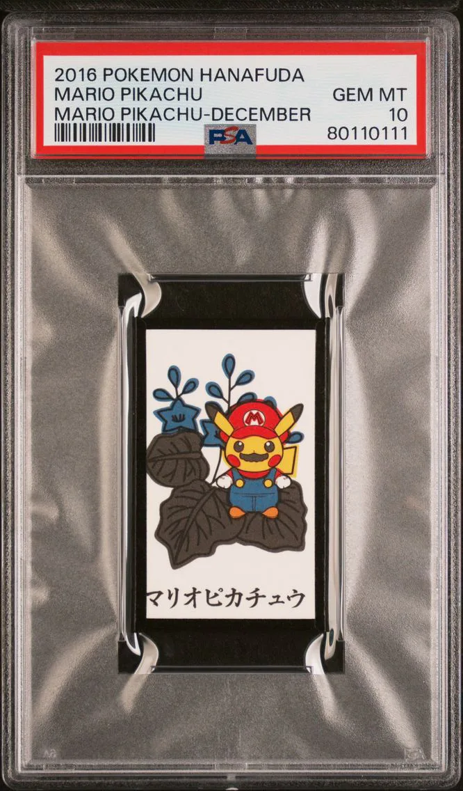 2016 #NA MARIO PIKACHU PSA 10 POKEMON HANAFUDA MARIO PIKACHU | DECEMBER