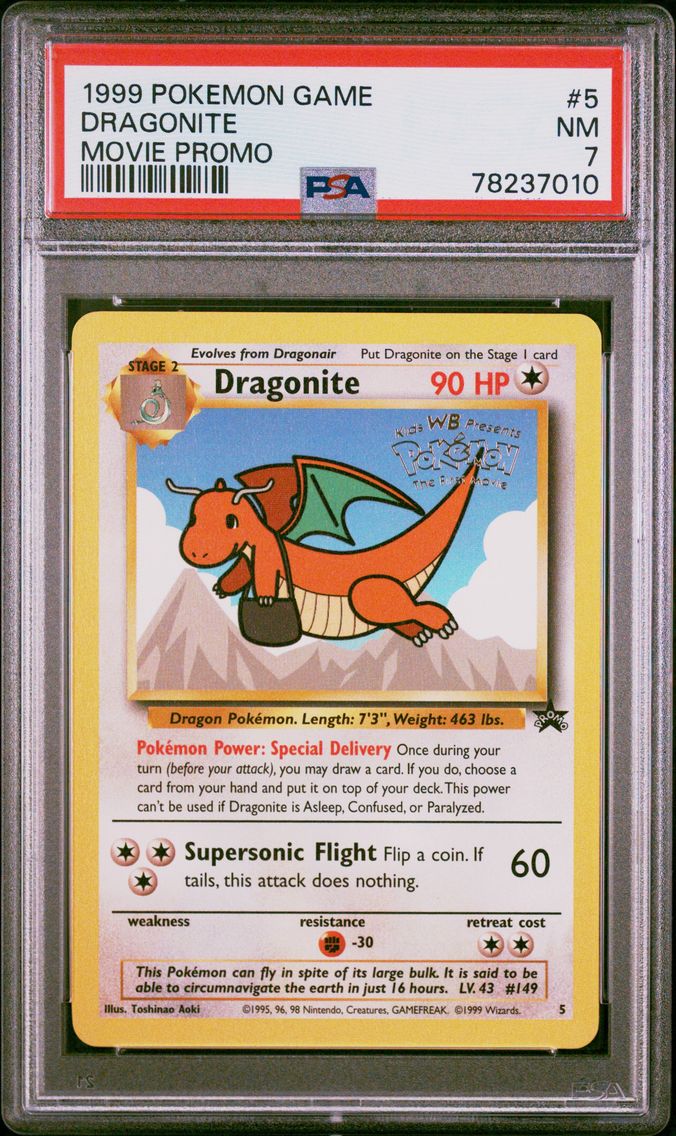 1999 #5 Dragonite PSA 7 Game Movie