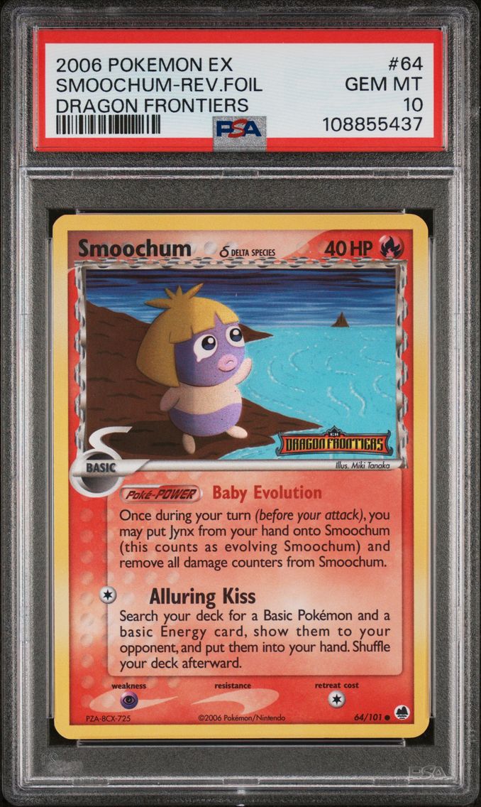 2006 #64 Smoochum-Reverse Foil PSA 10 EX Dragon Frontiers