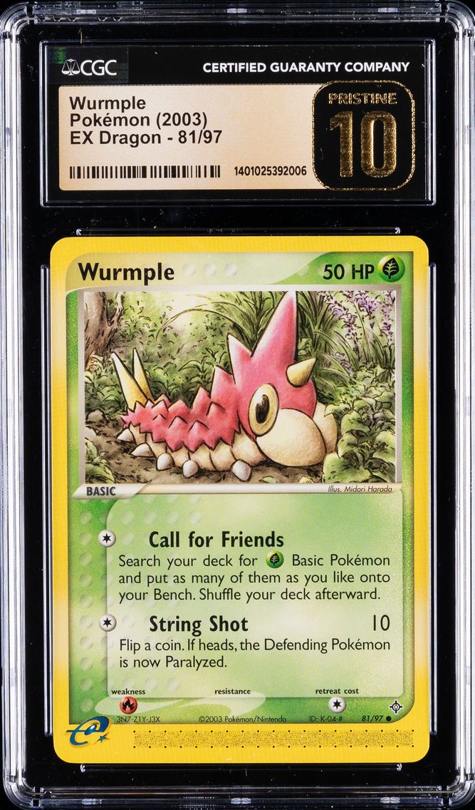 2003 #81 Wurmple CGC 10 Perfect Pokemon | EX Dragon