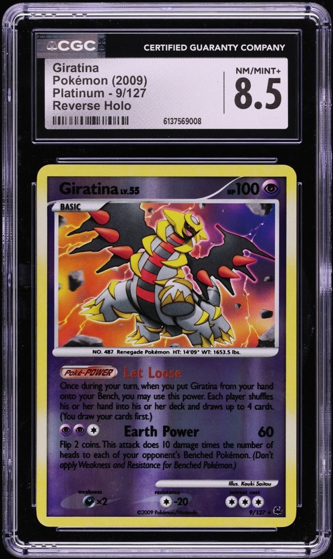 2009 Pokemon Platinum Reverse Holo Giratina #9 CGC 8.5 NM-MT+