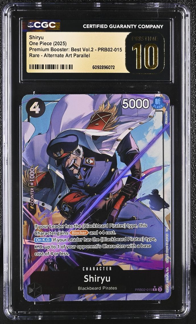 2025 #PRB02-015 Shiryu CGC 10 Pristine Premium Booster: The Best Vol.2 (PRB-02) - English