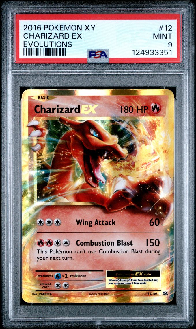 2016 #12 Charizard EX PSA 9 XY Evolutions Pokemon