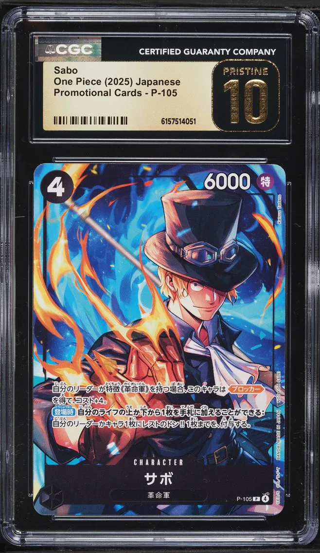 2025 #P-105 Alt Art Sabo CGC 10 PRISTINE Promo One Piece