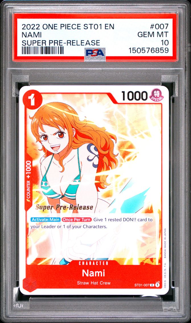 2022 #007 Nami PSA 10 One Piece Starter Deck ST01-Straw Hat Crew
