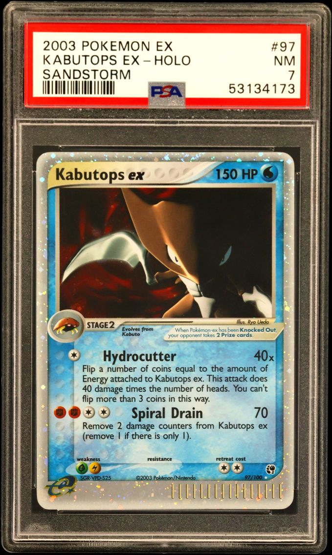 2003 #97 Kabutops EX-Holo PSA 7 EX Sandstorm