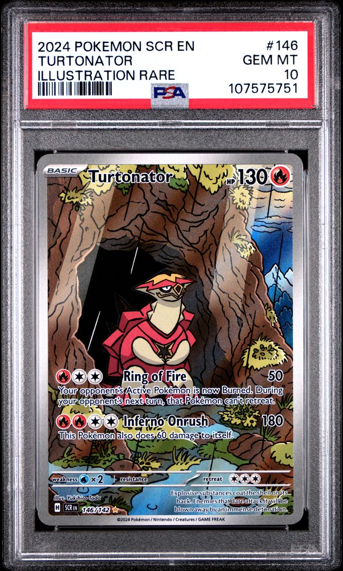 2024 #146 Turtonator PSA 10 Scr EN-Stellar Crown Pokemon