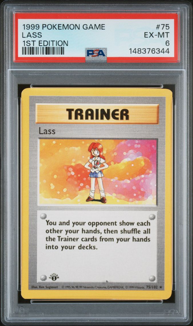 1999 #75 Lass 1st Edition PSA 6 Game Pokemon