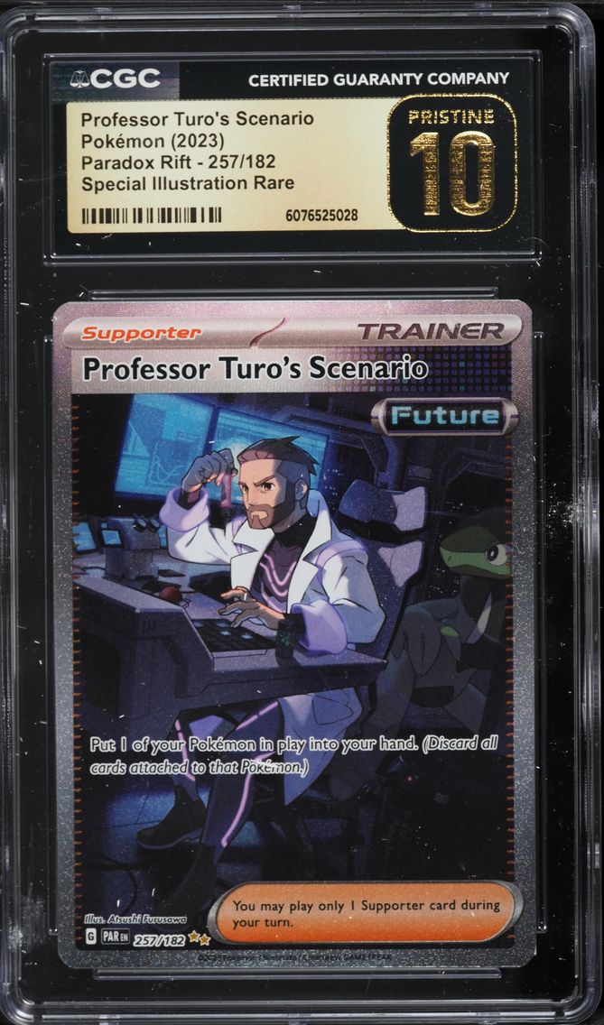 2023 #257 Professor Turo's Scenario CGC 10 Pristine Par EN-Paradox Rift Pokemon
