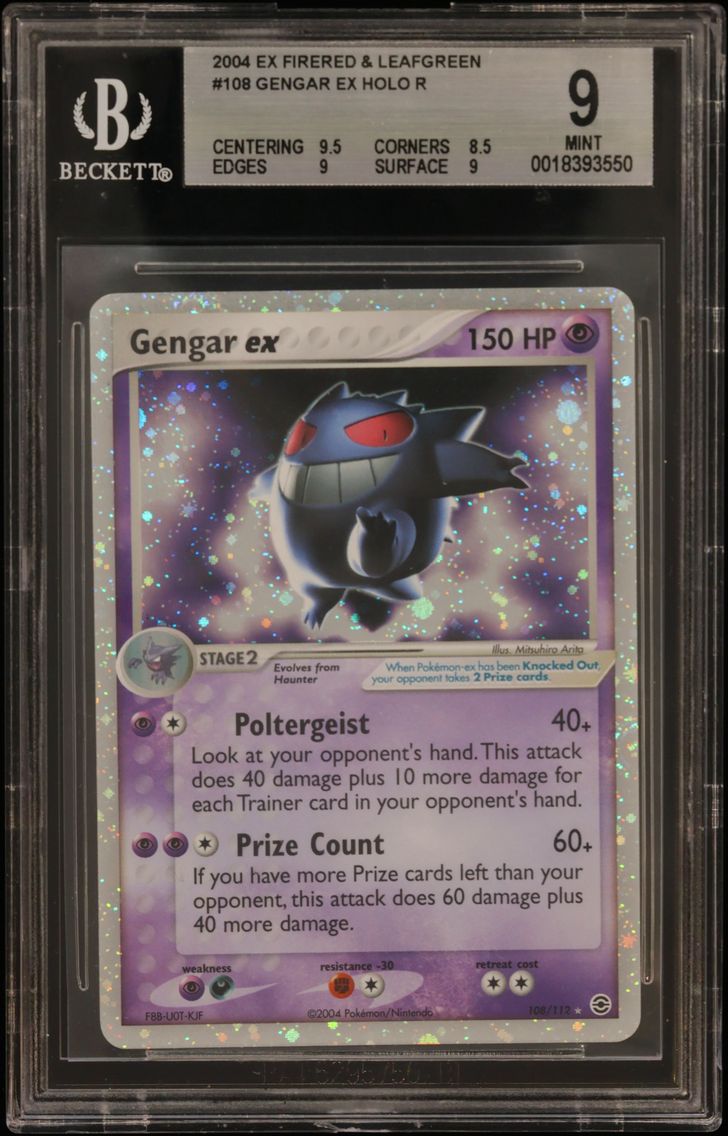 2004 #108 Gengar EX HOLO R BGS 9