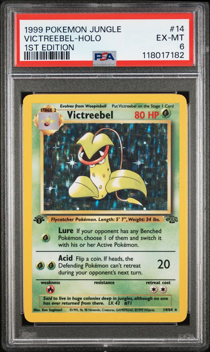 1999 #14 Victreebel-Holo 1st Edition PSA 6 Jungle Pokemon