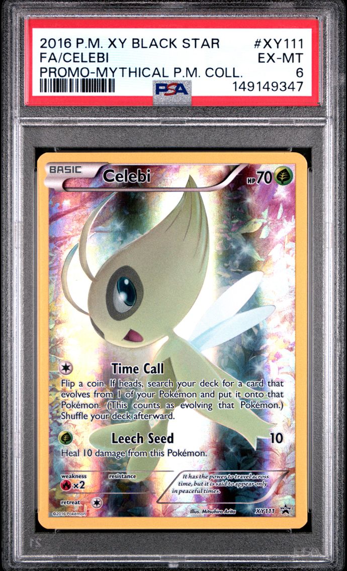 2016 #XY111 Full Art/Celebi PSA 6 XY Black Star Promo Pokemon