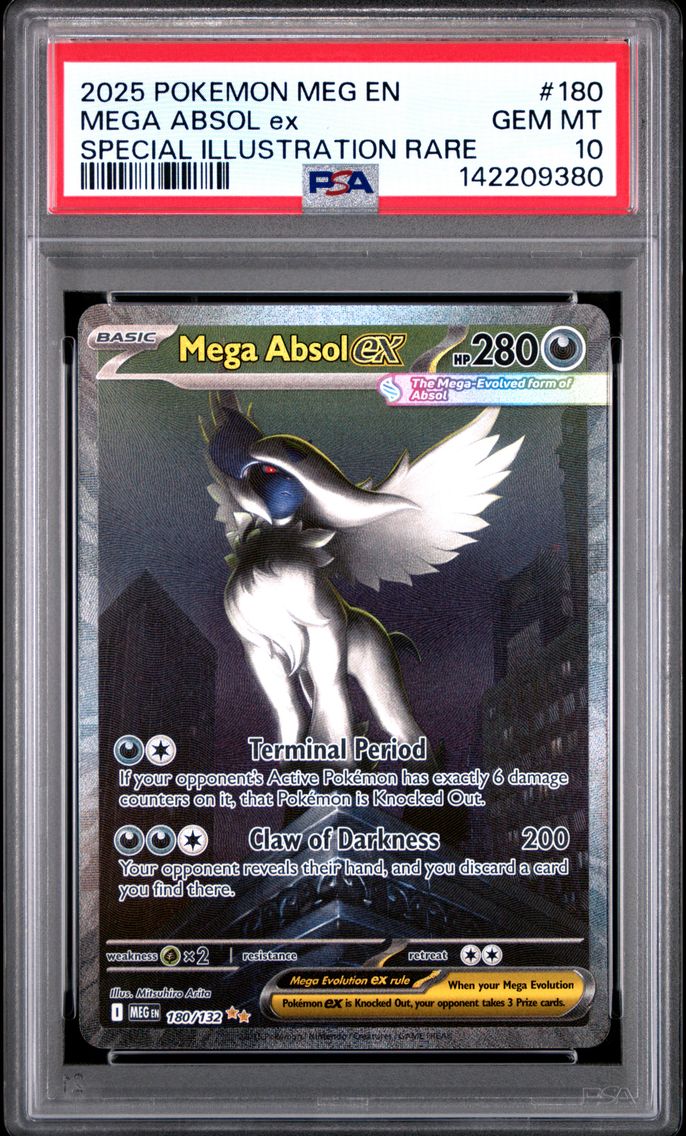2025 #180 Mega Absol EX PSA 10 Meg EN-Mega Evolution