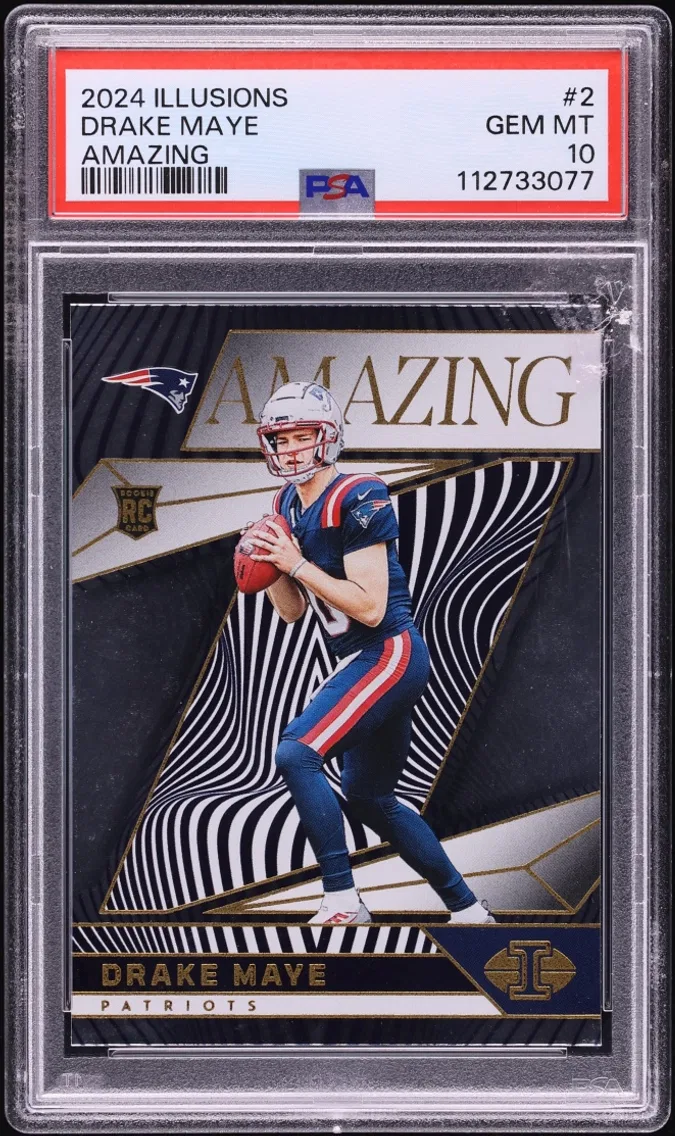 2024 #2 Panini Illusions Amazing Drake Maye ROOKIE GEM MINT PSA 10