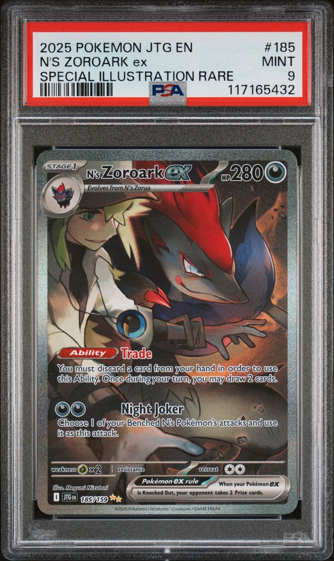 2025 #185 N's Zoroark EX PSA 9 Jtg EN-Journey Together Pokemon