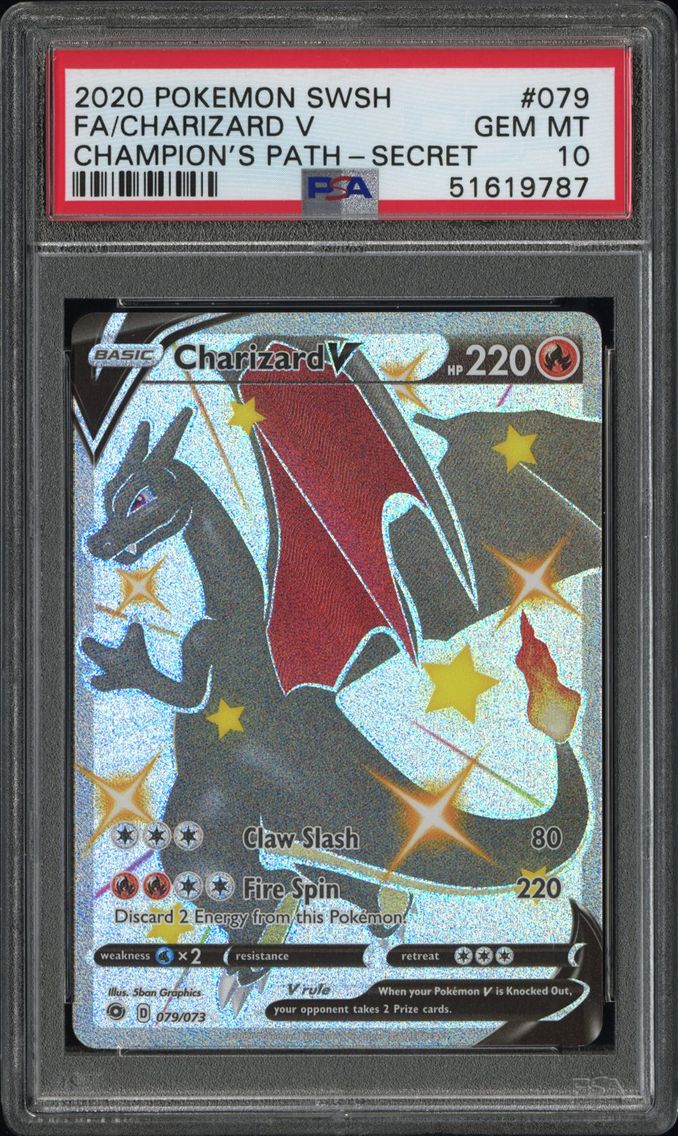 2020 #079 Full Art/Charizard V PSA 10 Sword & Shield Champion's Path