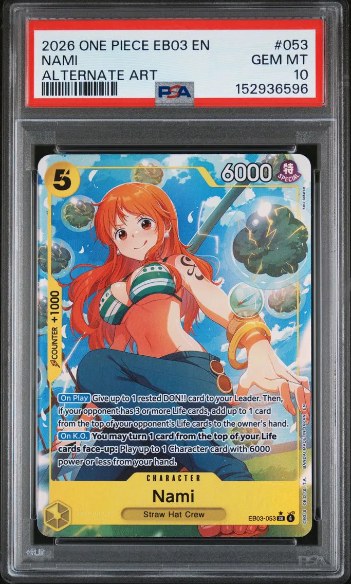 2026 #053 Nami PSA 10 One Piece EB03-Extra Booster -One Piece Heroines Edition-