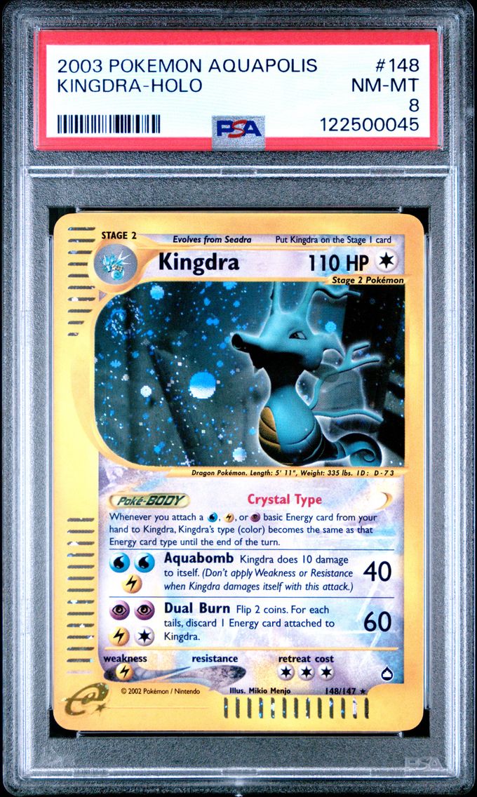 2003 #148 Kingdra-Holo PSA 8 Aquapolis Pokemon