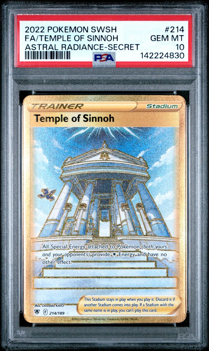 2022 #214 Full Art/Temple of Sinnoh PSA 10 Sword & Shield Astral Radiance Pokemon
