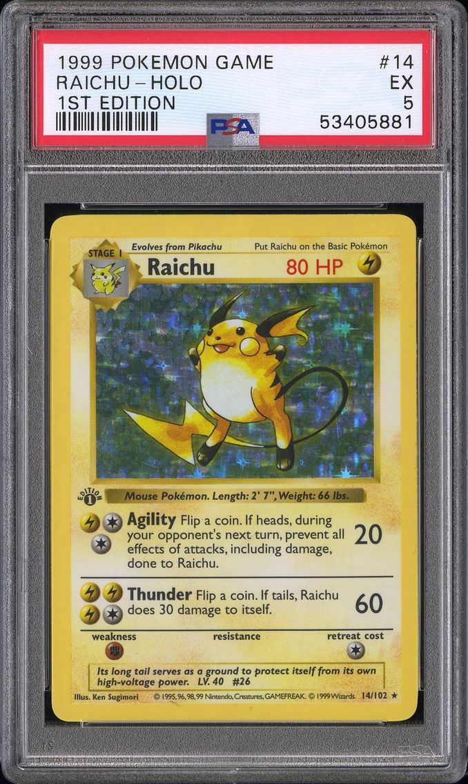 1999 #14 Raichu-Holo 1st Edition