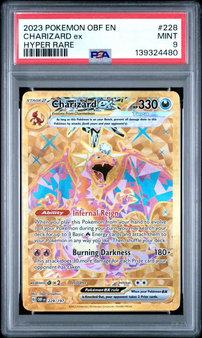 2023 #228 Charizard EX PSA 9 Obf EN-Obsidian Flames Pokemon