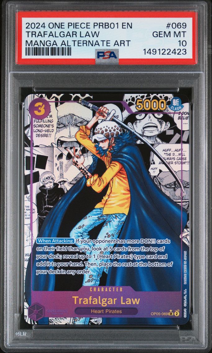 2024 #069 Trafalgar Law PSA 10 One Piece PRB01-Premium Booster -One Piece Card the Best-