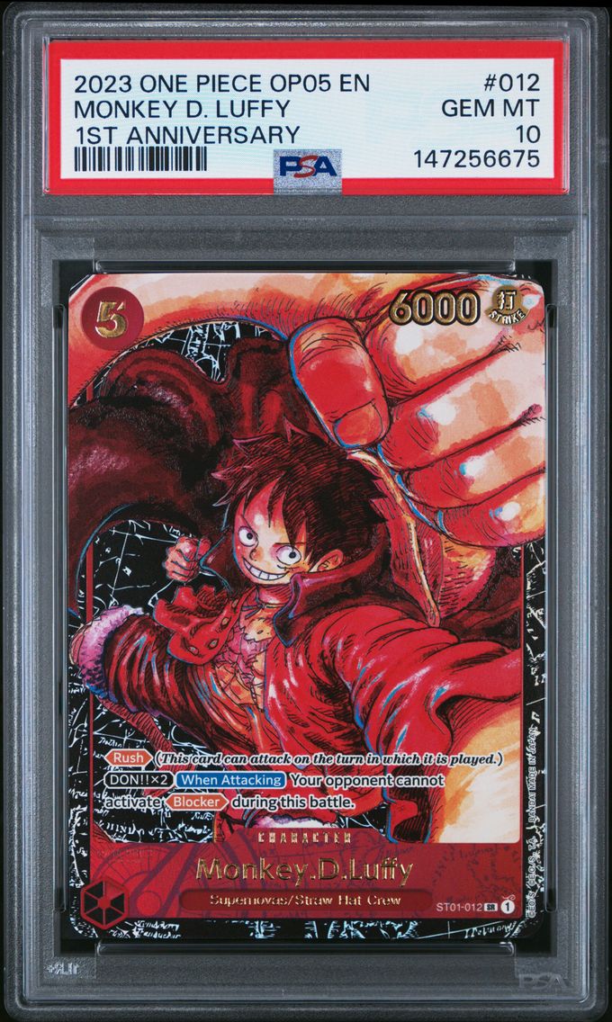 2023 #012 Monkey D. Luffy PSA 10 One Piece OP05-Awakening of the New Era