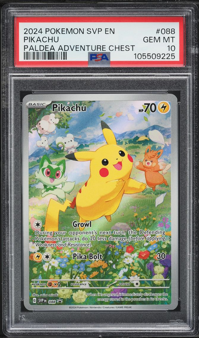 2024 #088 Pikachu PSA 10 Svp EN-SV Black Star Promo Pokemon