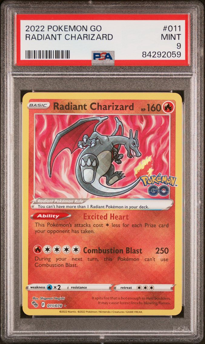 2022 #011 Radiant Charizard PSA 9 Go