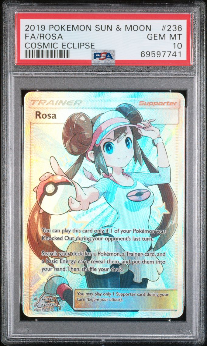 2019 #236 Full Art/Rosa PSA 10 Sun & Moon Cosmic Eclipse