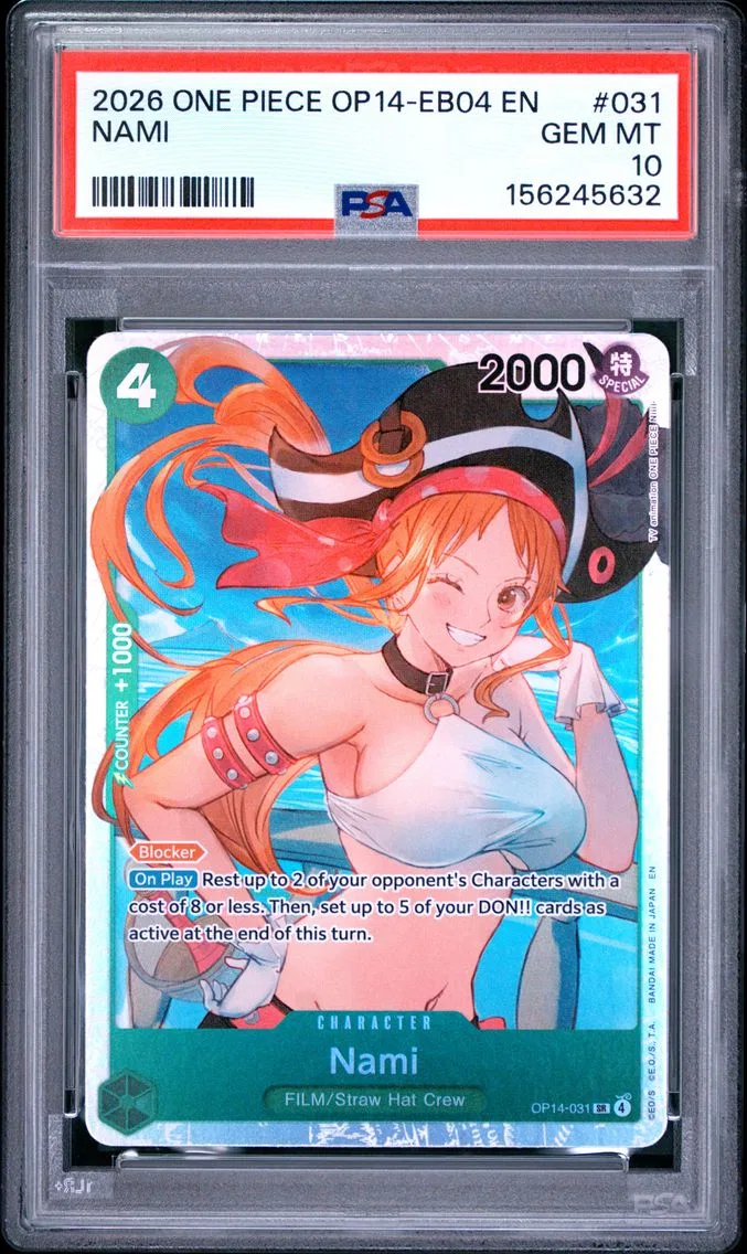 2026 #031 Nami PSA 10 One Piece OP14-EB04-the Azure Sea's Seven